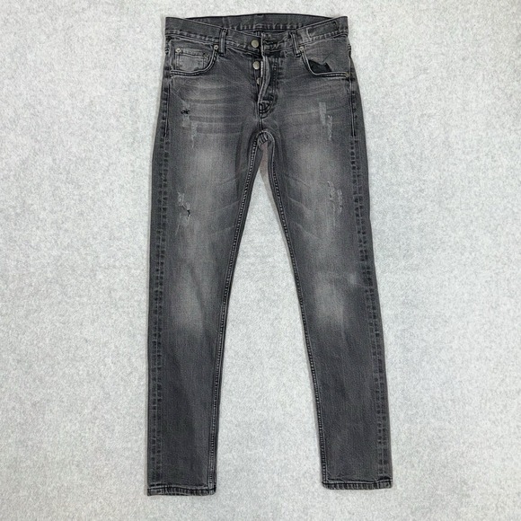 DSQUARED2 Other - DSQUARED2 Icon Slim Jeans Mens 44 30x32 Faded Black Distressed Selvedge Italy
